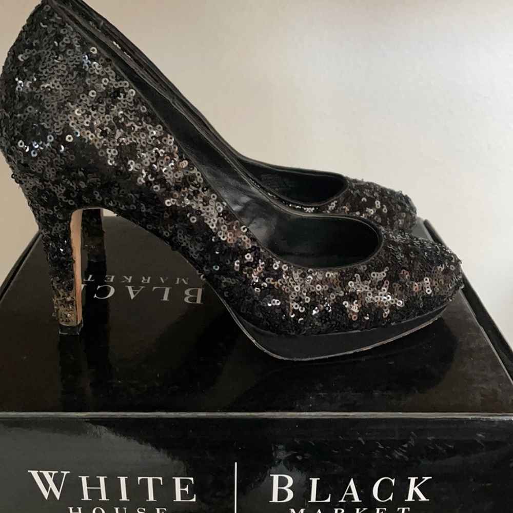 White House Black Market Dasher Sequin Heel - 9